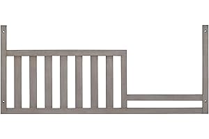 Soho Baby Chandler Crib to Toddler Bed Guard Rail Conversion Kit, Stone Wash, GreenGuard Gold Certified