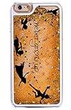 iPhone 8 / 7 Compatible, Dynamic Hard Case Glitter Bumper for Apple Clear Cover - Never Grow Up Quotes Fairy Tale Angel