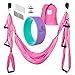 Summerease Yoga Swing/Hammock and Yoga Wheel Set: Antigravity Trapeze Includes 2 Hanging Straps and Hardware. Bonus 12X5 Dharma Wheel, Perfect for Inversion and Flexibility (Yoga Swing and Wheel)