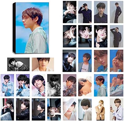 KPOP BTS Taehyung V Lomo Cards Bangtan Boys Photocard Set of 30 for Army Fan with Greeting Card Postcards Box (TAEHYUNG 7)