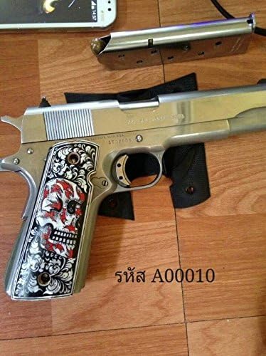 Mother of Pearl Inlay 1911 Wood Grips Gun Parts S&w Colt Kimber Springfield Bl Skull Rosewood