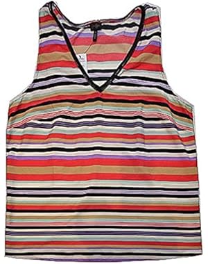 Jessica Simpson Plus Striped Sleeveless Blouse-multi- Coloured