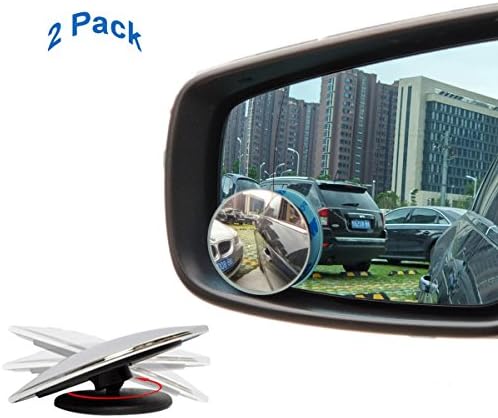Blind Spot Mirror Adjustable Blind Spot Mirror Stick On Blind Spot Mirrors Frameless 2" Round HD Glass Convex Rear View Mirror, Pack of 2 by RT CARE