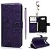 Galaxy Grand Prime G5308/G530H Case- MOLLYCOOCLE Stand Wallet ID Holders Emboss Vintage Flower Flip Folio TPU Soft Bumper PU Leather Skin Cover for Samsung Galaxy Grand Prime G5308/G530H -Purple