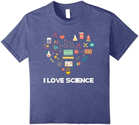 Kids I Love Science T-Shirt 10 Heather Blue