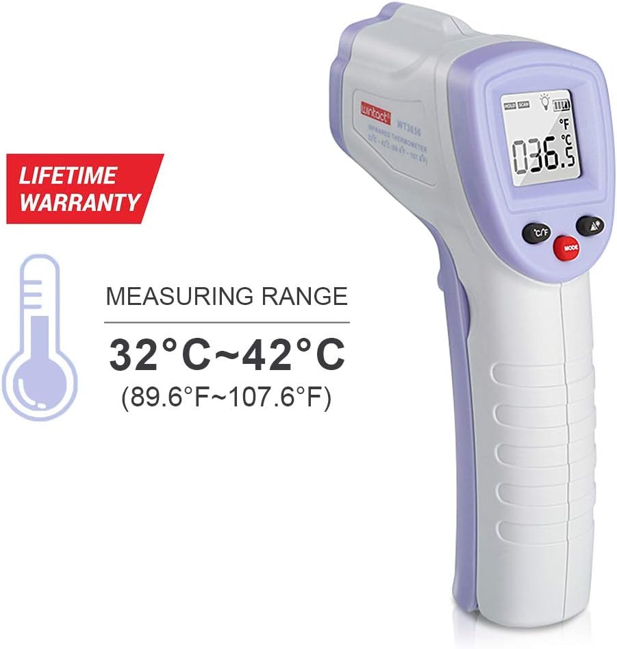 Infrared Digital Thermometer, OUBEL Non-contact Thermometer, Digital Thermometer for Fever, Temperature Measurements via Forehead for Baby, Kids, and Adults