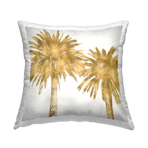 Stupell Industries Glam Palm Trees Tropical Plants Design by Kate Bennett Throw…