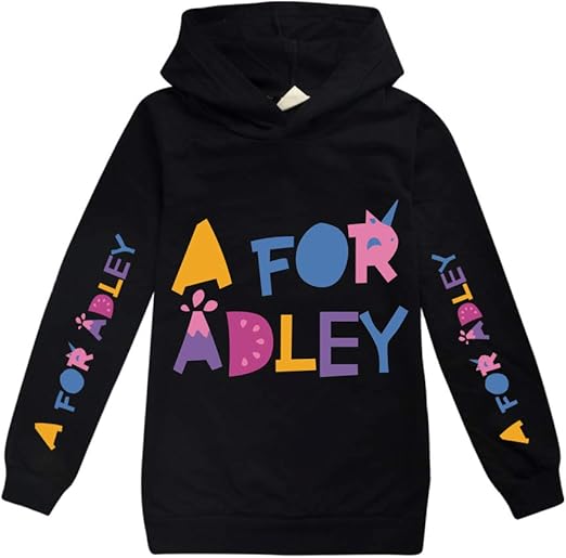 A for Adley Girls Cotton Pocket Hoodies,Unisex Fashion Pullover