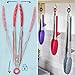 Silicone Kitchen Tongs Cooking Set - 3 Non-scratch Tongs - For All Your BBQ Grill and Serving Needs - Made From Long Lasting Stainless Steel with Silicone Tips - Non-slip Handles and Built-In Rests