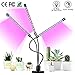 Grow Light for Indoor Plants, ARTSEA 45W LED Grow Lamp Full Spectrum Triple Heads Plant Lights with Auto Timer, 360°Adjustable Arms 5 Dimmable Levels Clip-on Desk Plant Growth Lamps