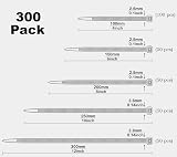 Oksdown 300 Pcs White Nylon Cable Ties Mixed Pack 100-300mm 2.5-3.6mm view 3