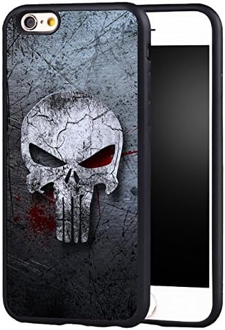 CASE LOCK LTD - Punisher Skull - Hard Rubber Phone case for Apple iPhone 8 + Plus (5.5 inch) Made and Shipped from The USA
