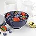 DOWAN 20 Ounces Ceramic Soup Bowls, Cereal Bowls, 4 Packs, Navy Blue, Stackable