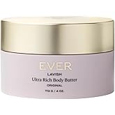 EVER Lavish Ultra Rich Body Butter – Antioxidant & Vitamin-Infused Deep Moisturizing Cream for Softer, Firmer, Youthful-Looking Skin, 4 oz