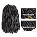Spring Twist Crochet Braids Real Kanekalon hair 6 Pcs In packs Bomb Twist Crochet Hair Ombre Colors Synthetic Fluffy Hair Extension 8 inch (8inches, 4#)