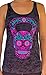 SoRock Women's Kettlebell Skull Burnout Tank Top