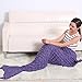 Mermaid Tail Blanket, AM Seablue Mermaid Blanket for Adult, Kids Mermaid Tail Blanket for Girls, Adult, Kid Super Soft All Seasons Sleeping Blankets 71