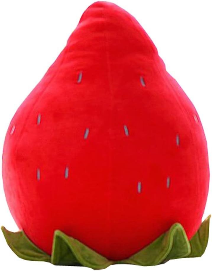 MYtodo Lovely Fruit Strawberry Plush Pillow Stuffed Throw Pillow Cushions (Red)