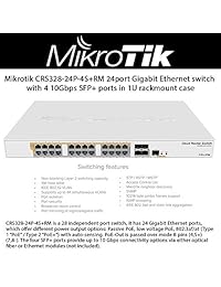 Mikrotik crs328   24p 4s + RM 24 puertos Gigabit Ethernet Router switch con cuatro puertos 10 Gbps SFP + en 1U   Funda, arranque dual y salida de Poe, 500 W