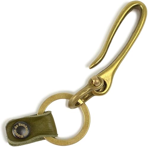 Amazon Co Jp Nippon De Handmade ニッポンデハンドメイド キーリング キーホルダー キーフック 日本製 真鍮 本革 ベルト専門店ベルトラボ Blnw0049 Diy 工具 ガーデン