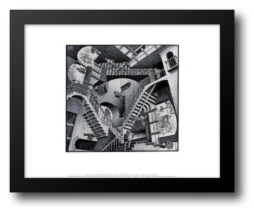 Relativity 18x15 Framed Art Print by Escher, M.C.