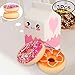 Outee Jumbo Slow Rising Squishy Kawaii Cat Milk Bag Bottle Scented Slow Rising Squishy Squeezed Doughnut Toy Kawaii Donuts Soft Squishy Donuts Cell Phone Charms Soft Squishy Charms, 3 Pack
