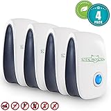 Pest Control Ultrasonic Pest Repeller Organic Repellent Products (4 Pack) for Bugs Mice Fleas Spiders Ants Rats Roaches Flies Mosquitoes Rodents Insects Electronic Plug In Blocker Home Indoor Reject