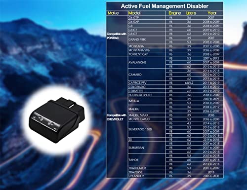 RA003 Active Fuel Management (AFM) Disabler – Plug & Play Device For GM V6/V8 Vehicles (Not For 2019+ 10-Speed)
