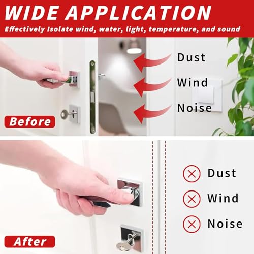Beynant 40 Feet D-Shape Rubber Weather Stripping Door Seal Strip, Self-Adhesive Backing Door Weatherstripping for Door Frame Insulation Large Gap, Easy Cut to Size with Tailor Scissors