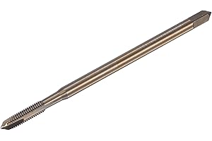 uxcell Spiral Point Threading Tap M5 x 0.8, Metric Cobalt HSS (High Speed Steel) Titanium Plated Machine Straight Flute Threa