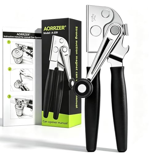 Can Opener Manual with Magnetic Lid Lifter Can