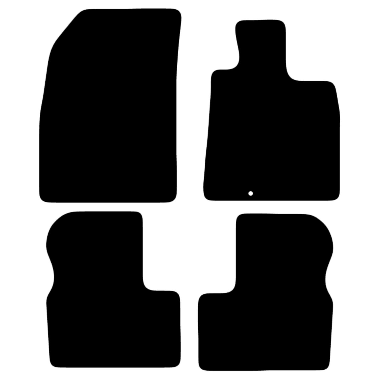 Carsio Carpet Car Mats For Nissan Micra 2010 2017 4 Piece Set With 1 Clip Tailored Fit Floor Mat Complete Accessory Black Custom Fitted - All Weather, Anti-Slip Backing & Black Trim