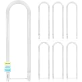 LUXRITE U Bend LED Tube Light, T8 T12, 17.5W (32W Equivalent), 3CCT, 6 Pack | 3500K | 4000K | 5000K, 2100 Lumens, Fluorescent Light Tube Replacement, Direct or Ballast Bypass, UL Certified, G13 Base