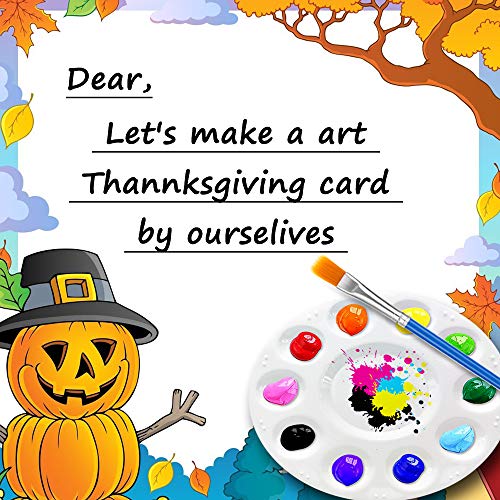20pcs Paint Trays for Kids & Paint Brushes Set for Kids' Birthday Painting Party or Thanksgiving and Christmas Gifts