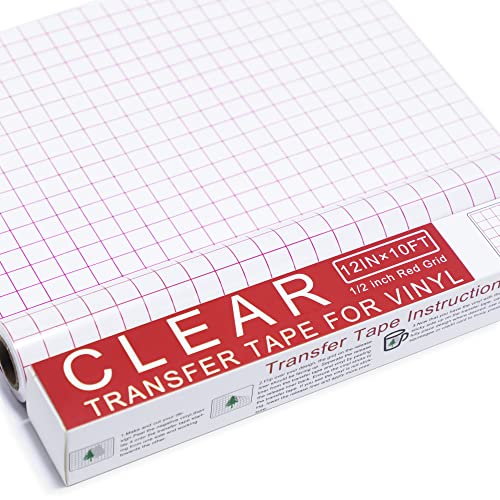REDLABEL Clear Transfer Tape for Vinyl Roll 12 in x 120 in, 1 FT x 10