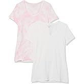 Amazon Essentials womens Regular-Fit Short-Sleeve Scoop Neck T-Shirt (Available in Plus Size)