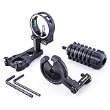 Tabiger Archery Essential Accessory Combo 3-pin Bow Sight, Arrow Rest, Stabilizer - Black