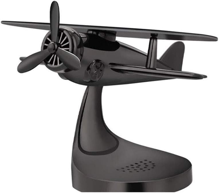 XINGXINGNS Novel Car Aromatherapy Decoration Airplane Non-slip Mat Alloy Solar Energy Rotate Aircraft Dashboard Ornament Window Plane Model