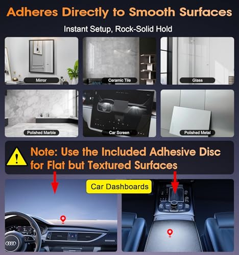Uniiking® Upgraded Suction Cup Phone Car Mount 360° Zinc Alloy Phone Stand Vacuum Magnetic Car Holder for Mag-Safe Mount 98 LBS Ultra Accessories for iPhone 16 15 14 13 12 Android