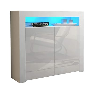 Concept Muebles Milano Sideboard 2D, White with LED Illumination