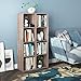 Homfa Bookshelf 4-Tier Wood Bookcase 8 Cube Modular Storage Organizer Cabinet Modern Home Office Furniture (Dark Oak)