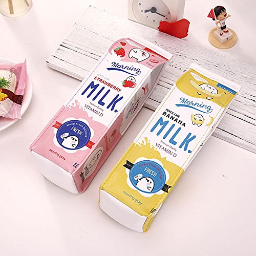 Pack of 2 leather pencil holder cute pen pouch statione…