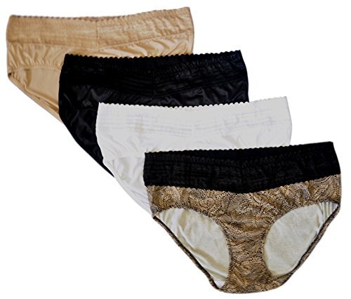 Warner s Women s No Pinches No Problems Hipster Panty 4-Pack, Large, Black Tan Leaf/White/Black /Tan Warner s Women s No Pinches No Problems Hipster Panty 4-Pack, Large, Black Tan Leaf/White/Black /Tan