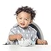 Bumkins Bibs for Girl or Boy, SuperBib Baby and Toddler for 6-24 Mos, Essential Must Have for Eating, Feeding, Baby Led Weaning Supplies, Mess Saving Catch Food, Waterproof Soft Fabric, Gray Arrows