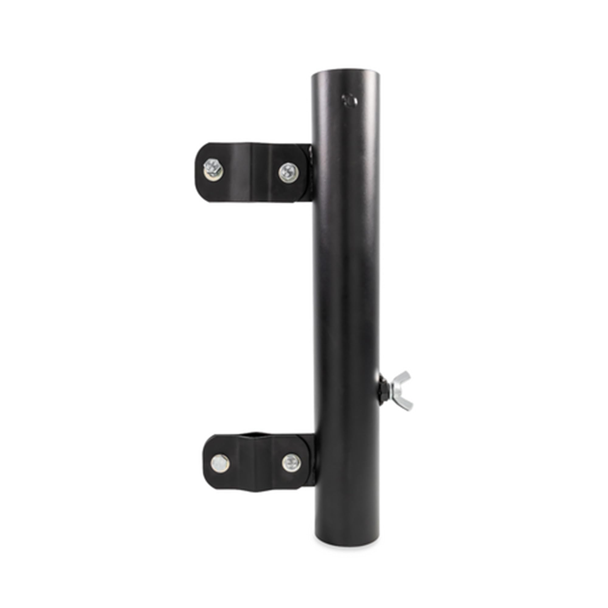 Camco RV Ladder Mounted Flagpole Holder | Allows for a Flag to Fly from Your RV's Ladder | Compatible with Most RV Ladder Rails (51612), Black