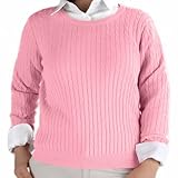 Nantucket Brand Women's Cotton Cable Knit Sweater