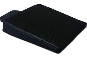 Yupbizauto New Breathable Comfortable Ergonomic Wedge Car Seat Office Chair Back Support Cushion (Black Mesh)