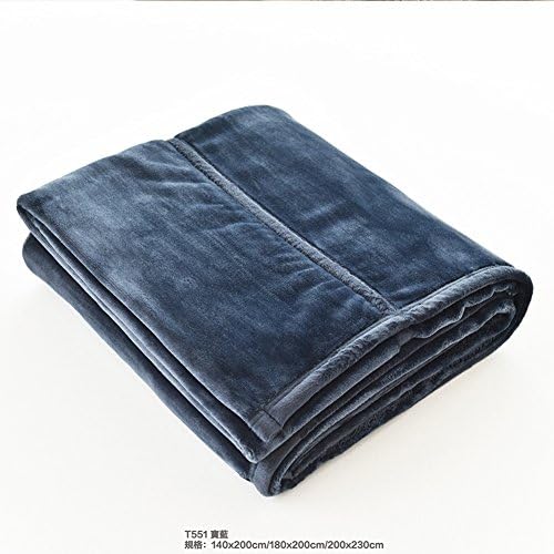 Modern Minimalist style Solid Color Thickened Polyester Super soft Blankets-A 140x200cm(55x79inch)