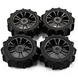 SkyQ 1/8 Scale RC Off Road Baja Buggy Snow Sand Paddle Tires Tyre and Wheels for HSP HPI(Black,4pcs)