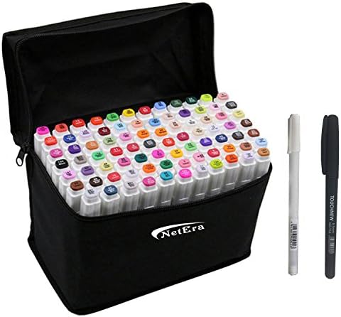 NetEra Drawing Marker Pen Animation Sketch Markers Set Dual Tip Marker For Artist Manga Graphic Alcohol Based Markers Brush (60)